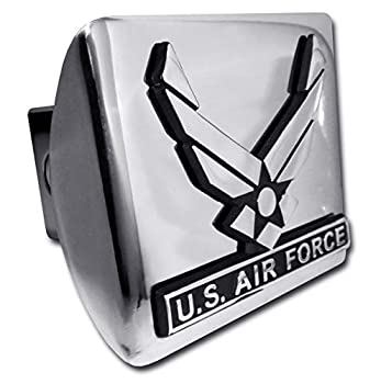 【中古】【輸入品・未使用】Air Force (翼)すべてのメタルShinyクロームHitchカバー