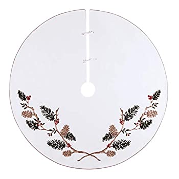 【中古】【インポート品・未当て嵌める】C\u0026F Home ナチュラルパインツリースカート 白いこと