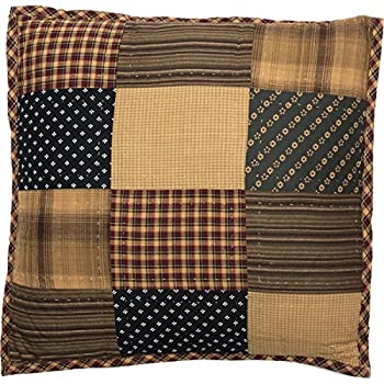 【中古】【輸入品・未使用】VHC Brands 愛国的パッチキルト枕 16x16 カントリー寝具アクセサリー ディープレッドとネイビー