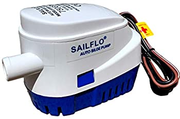 【中古】【輸入品・未使用】SAILFLO 自動水中ボートビルジウォーターポンプ 12V 750gph オートフロートスイッチ付き 3/4インチ ホースアウトレット ブルー - 自動)