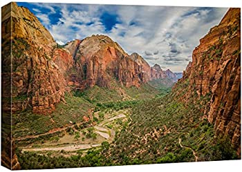 【中古】【輸入品・未使用】wall26 - USAランドマーク キャンバスウォールアート - ユタ州ザイオン国立公園からの魔法の風景 - ギャラリーラップ モダンホームアート | すぐ