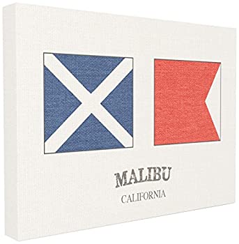 【中古】【輸入品・未使用】The Stupellホーム飾りコレクションMalibu Nautical Flagsストレッチキャンバス壁アート 16 x 20 cw-1267_cn_16x20