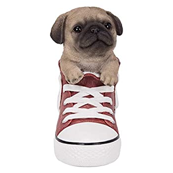 【中古】【輸入品・未使用】Pacific Giftware PT オールスター アニマル パグ犬 靴の中の犬 装飾樹脂フィギュア