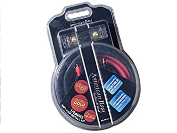 【中古】【輸入品・未使用】American Bass AK1/0 アンプ配線キット 0ゲージ アメリカンバス