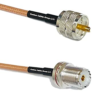【中古】【インポート品・未当て嵌める】1フートから50フート RG400 しろがね色メッキ PL259 UHF 牡からUHF 刃針 バルク上端 RF 同軸有線テレビ 10 feet
