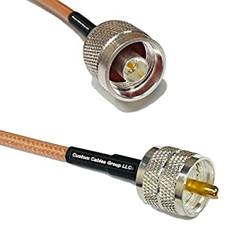 【中古】【インポート品・未当て嵌める】1フートから50フート RG400 しろがね色メッキ N牡からPL259 UHF牡 RF同軸有線テレビ 10 feet