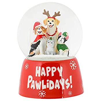 【中古】【輸入品・未使用】Roman 133809 ミュージカル クリスマス ドッグ ドーム、6インチ、マルチカラー
