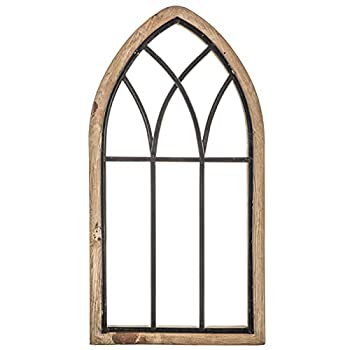 【中古】【輸入品・未使用】Hobby Lobby ブラウンフレームとブラックメタル 素朴なカテドラルアーチ木製壁装飾 結婚式に最適