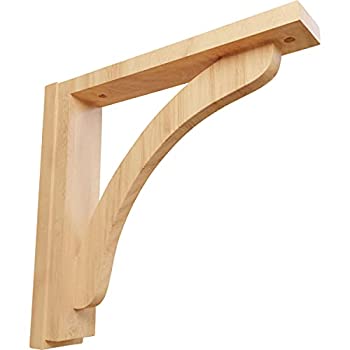 【中古】【インポート品・未当て嵌める】Ekena Millwork BKT02X12X12RERO 2 1/2-Inch W by 12 3/4-Inch D by 12 1/4-Inch H Reece Shelf Bracket%ｶﾝﾏ% Red Oak Ekena Millwork [並行輸入 その他-インテリア・寝具・収納