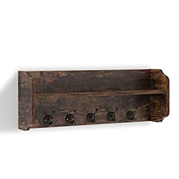 【中古】【輸入品・未使用】Danya B. Utility Wall Shelf with Hooks - Aged Wood|スカイマーケットプラス
