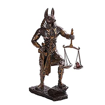 【中古】【輸入品・未使用】Pacific Giftware PT 古代エジプト神アヌビス アヌビスの判断 キャストブロンズ樹脂コレクタブルフィギュア|スカイマーケットプラス