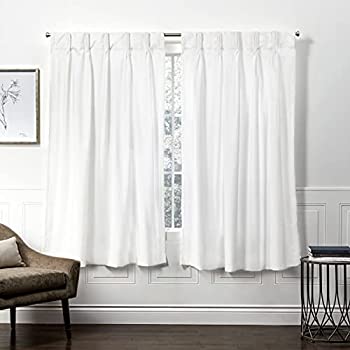 【中古】【輸入品・未使用】Exclusive Home Curtains ベルベットPPカーテンパネル 52x63インチ ウィンターホワイト