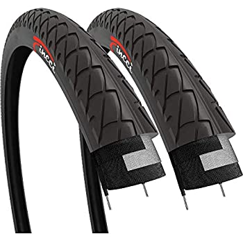 【中古】【輸入品・未使用】Fincci 26 x 1.95インチ 折りたたみ式スリックタイヤ ロードマウンテン MTB ハイブリッドバイク 自転車用 - タイヤ2本パック
