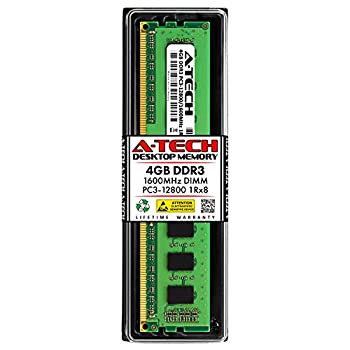 【中古】【輸入品・未使用】A-Tech 4GB Memory RAM Dell Inspiron 660s用 - DDR3 1600MHz PC3-12800 Non-ECC DIMM 1Rx8 1.5V - シングルデスクトップアップグレードモジュー