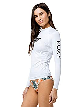 【中古】【輸入品・未使用】Roxy レディース Whole Hearted 長袖 UPF 50 ラッシュガード, ホワイト/ブラックのハート。, X-Large|スカイマーケットプラス