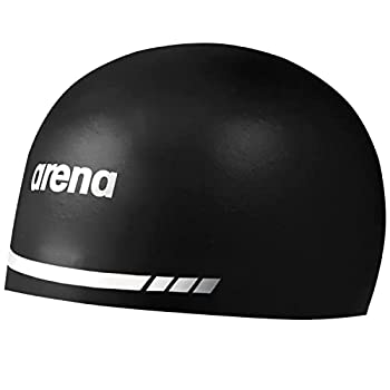 【中古】【インポート品・未当て嵌める】Arena 3D Soft USA ユニ 一ころ スイムキャップ 男女兼用 100%ケイ素樹脂 黒いこと M 水泳-スポーツ・アウトドア