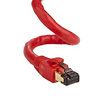 【中古】【輸入品・未使用】Cables Direct Online Cat8 レッド 75フィート SFTP イーサネットパッチケーブル 26AWG 銅フルーク認証ワイヤー
