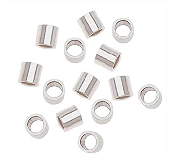 【中古】【輸入品・未使用】クリンプビーズ 1000個 2mm (0.08インチ) スムーズ 小チューブ スペーサー (穴~1.5mm) シルバーメッキ 真鍮 ジュエリー製作用 CF27-1｜スカイマーケットプラス 9,344円