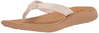 【中古】【インポート品・未当て嵌める】Roxy レディース Lizzie 砂浜サンダル, アロイ/白いこと。, 9 レディース靴-ビーチサンダル