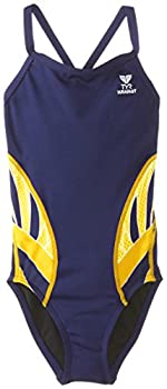 【中古】【インポート品・未当て嵌める】(22, Navy/Gold) - TYR SPORT Girl\u0027s Phoenix Splice Diamondfit Swimsuit