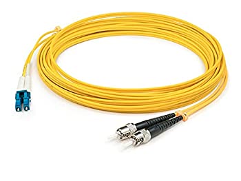 【中古】【輸入品・未使用】AddOn 5m LC to ST OS1 Yellow Patch Cable - Patch cable - LC/UPC single-mode (M) to ST/UPC single-mode (M) - 16.4 ft - fiber optic - 9 /
