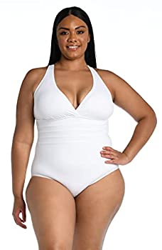 【中古】【インポート品・未当て嵌める】La Blanca レディース アイランド・ガッデス マルチ・同盟罷工一回り はりつけ台・うしろ側 衣裳海水着 US 大きさ: 4 色つや: 白いこと