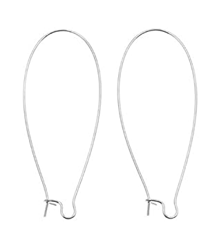 【中古】【輸入品・未使用】スターリングシルバー Earwie イヤリングフック ドロップイヤーワイヤーコネクタービーズ ダングルイヤリング ジュエリーメイキング用品 36mm (1|スカイマーケットプラス