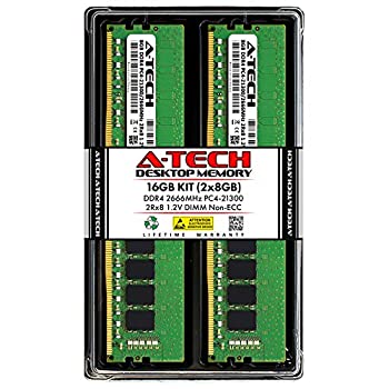 【中古】【輸入品・未使用】A-Tech 16GB (2x8GB) DDR4 2666MHz DIMM PC4-21300 UDIMM Non-ECC 2Rx8 1.2V CL19 288ピン デスクトップコンピュータ RAM メモリアップグレード