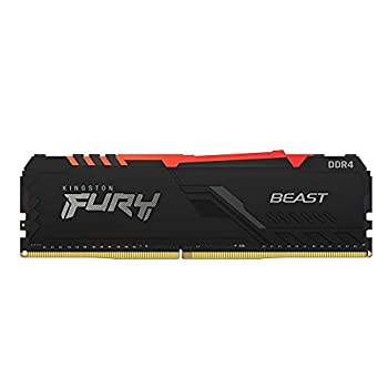 【中古】【輸入品・未使用】キングストン Kingston FURY デスクトップPC用メモリ DDR4 3200MT/秒 16GB×1枚 Kingston FURY Beast ビースト RGB CL16 KF432C16BBA/16 製品寿