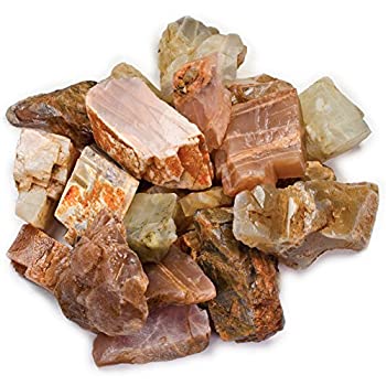 【中古】【輸入品・未使用】Hypnotic Gemsマテリアル: 1?lb Bulk Roughインドから地球トーンムーンストーンStones???Raw自然のクリスタルとRocks Cabbing、Lapidary、タ