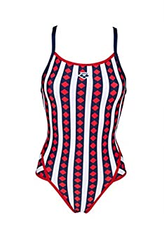 【中古】【輸入品・未使用】Arena Women's Mark Spitz Exclusive Super Fly Back One Piece Swimsuit, Allover Print - Navy/Multi Red, 30｜スカイマーケットプラス