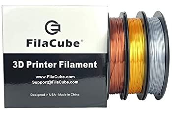 【中古】【輸入品・未使用】シャイニーシルクゴールド、シルバー、赤銅 1.75mm 明るい光沢のあるFilaCube PLA+ 3Dプリンターフィラメント、0.5kgロール、ラスターカラーごと 12,338円