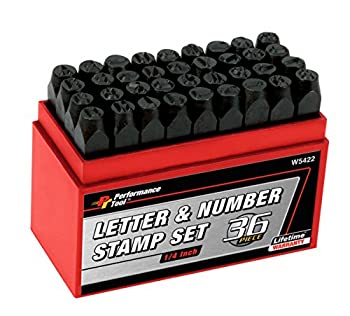 【中古】【輸入品・未使用】Performance Tool W5422 1/4インチ スチール文字/数字スタンプ
