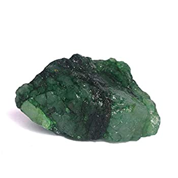 【中古】【インポート品・未当てはめる】Gemhub 生まれながら緑であることエメラルド 185.50 Ct. お墨付き ヒーリングエネルギー 結晶 鉱物鍵を掛ける ラフエメラルド 石ころ