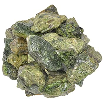 【中古】【輸入品・未使用】Hypnotic Gems: アフリカ産 1/2ポンド グリーンディオプサイド バルク ラフストーン - 天然岩の結晶 キャブ タンブリング ラピダリー ポリッシン