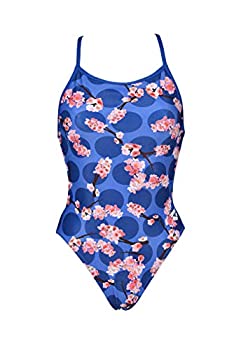 【中古】【輸入品・未使用】Arena Women's Print Challenge Back One Piece Swimsuit, Polka Cherry Royal, 38 17,626円