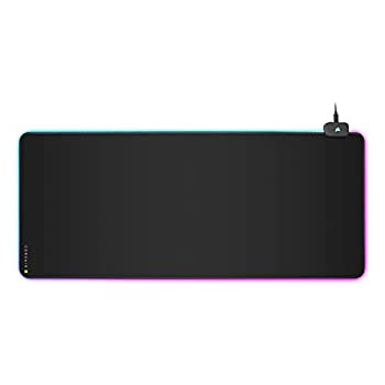 【中古】【インポート品・未当て嵌める】CORSAIR MM700 RGB Extended 大型RGBソフトマウスパッド 黒いこと CH-9417070-WW