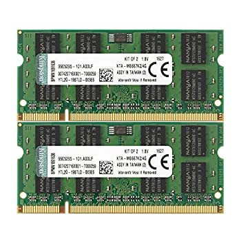 【中古】【輸入品・未使用】キングストン Kingston メモリー 4GB (2GB×2枚) Kit KTA-MB667K2/4G 永久保証|スカイマーケットプラス