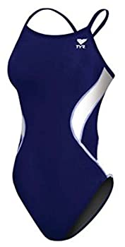 【中古】【輸入品・未使用】(30, Navy/White) - TYR Adult Alliance Diamond Back Splice Swimsuit｜スカイマーケットプラス
