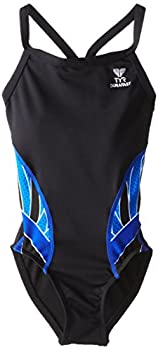 【中古】【輸入品・未使用】(22, Black/Blue) - TYR SPORT Girl's Phoenix Splice Diamondfit Swimsuit｜スカイマーケットプラス 14,815円
