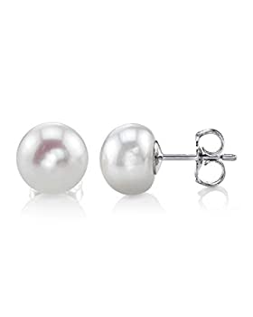 【中古】【輸入品・未使用】The Pearl Source レディーズ 淡水養殖真珠ボタンのスタッドのイヤリング 10.0-11.0mm|スカイマーケットプラス
