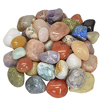 【中古】【輸入品・未使用】Hypnotic Gems 3ポンド 希少なインド産タンブル研磨済み天然石詰め合わせ - Sサイズ - 平均0.75インチ~1インチ