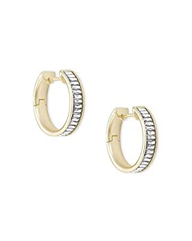 【中古】【輸入品・未使用】Kendra Scott ジャック フープ イヤリング ゴールド クリア クリスタル ワンサイズ|スカイマーケットプラス