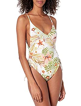 【中古】【輸入品・未使用】Roxy Junior's Printed Beach Classics One Piece Swimsuit, Bright White HERBIER S, L