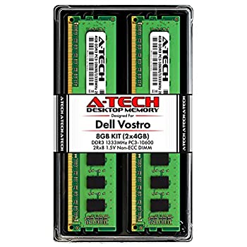 【中古】【インポート品・未当て嵌める】8?GB一揃いの道具( 2?x 4?GB ) for Dell Vostro 260?260s 330?460。ECC DIMM ddr3?pc3???10600?1333?MHz ランダムアクセス記憶装置記憶装置。A - Techブランド名完全無欠