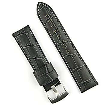 【中古】【輸入品・未使用】B & Rバンド24?mmグレーGatorレザー腕時計バンドストラップ(ロング丈)