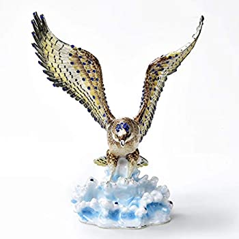 【中古】【輸入品・未使用】KALIFANO 装飾ジュエリーボックス レディース スワロフスキーエレメントクリスタル 鳥のような宝石 保管と整理のために作られた宝石付き - ハン