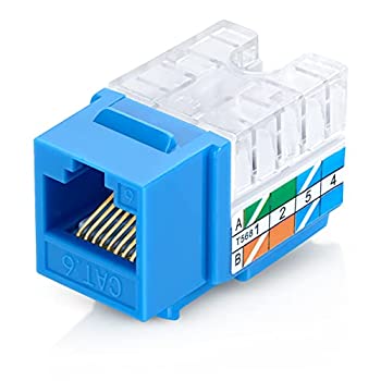 【中古】【輸入品・未使用】EMS RJ45 CAT6/5e キーストーンジャック - スリムプロファイル 90度 非シールド(UTP)モジュラーメスコネクター | スピード終端ツール - easyJACK