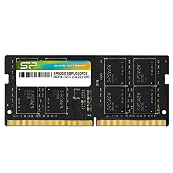 【中古】【輸入品・未使用】シリコンパワー DDR4 32GB 3200MHz (PC4-25600) CL22 SODIMM 260ピン 1.2V ゲーミングノートパソコン RAM ノートブックコンピュータメモリ