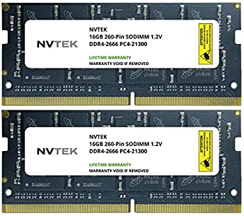 【中古】【輸入品・未使用】NVTEK 32GB (2x16GB) DDR4-2666 PC4-21300 SODIMM ノートパソコン RAM メモリ アップグレード 35,439円